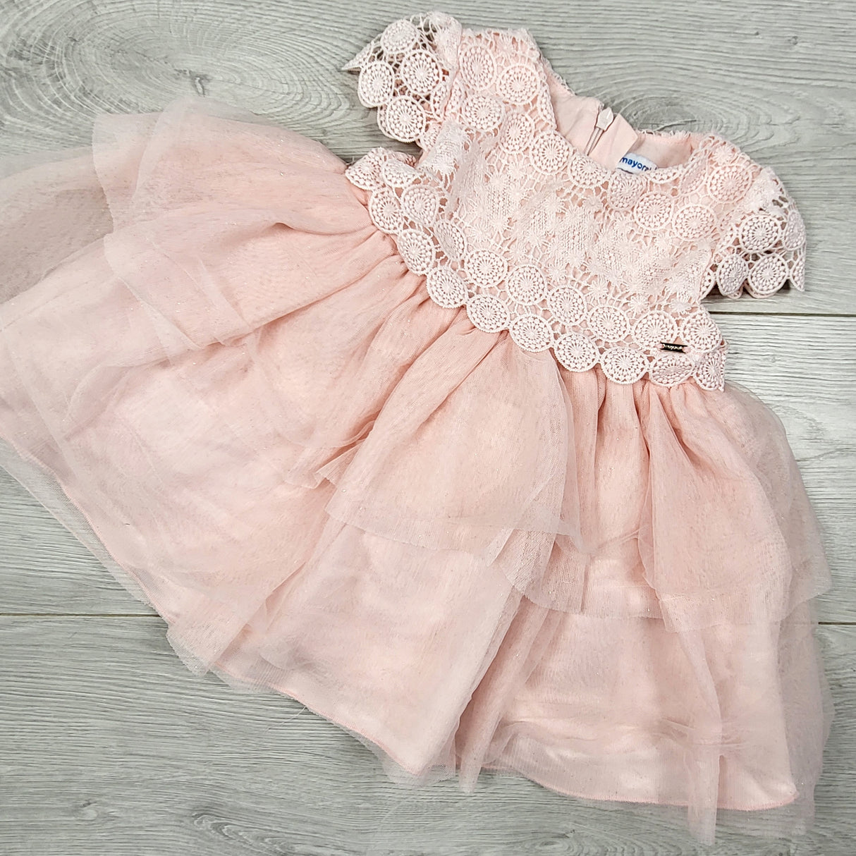 Mayoral lace and tulle special occasion dress. Size 12 months