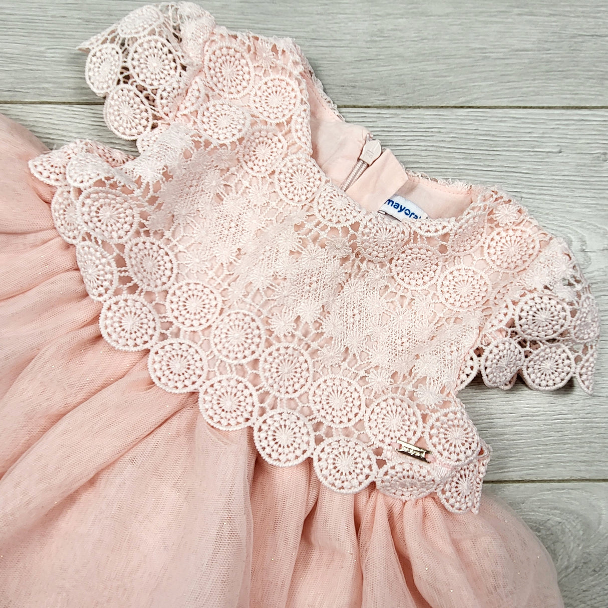 Mayoral lace and tulle special occasion dress. Size 12 months