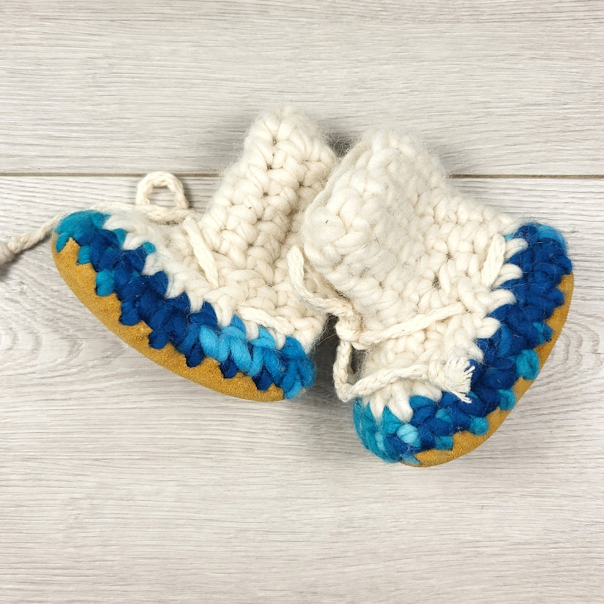 Handmade sheepskin slippers. Size like 6 months