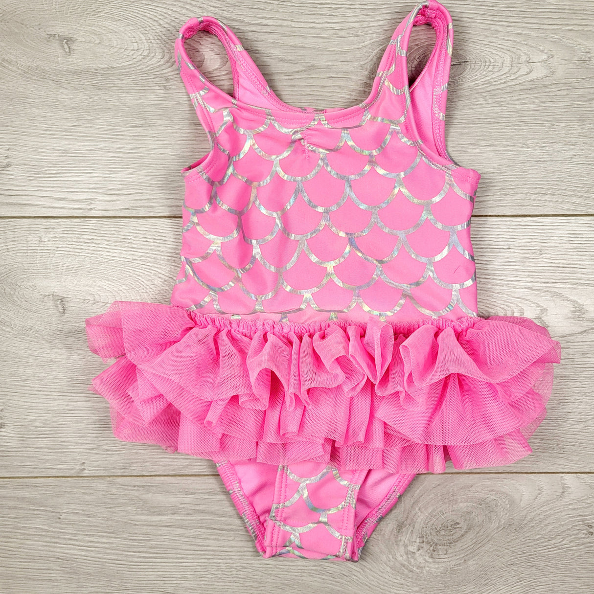 Cat and Jack mermaid swimsuit with tutu skirt. Size 18 months