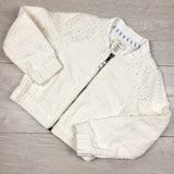 Happily Grey white eyelet lightweight jacket. Size 4T