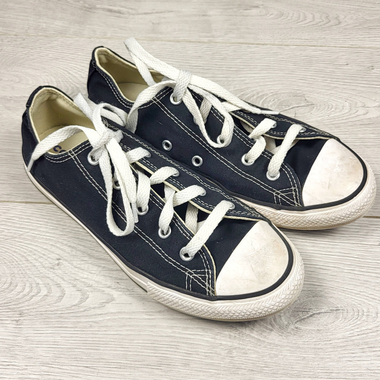 Converse black canvas shoes. Youth size 3