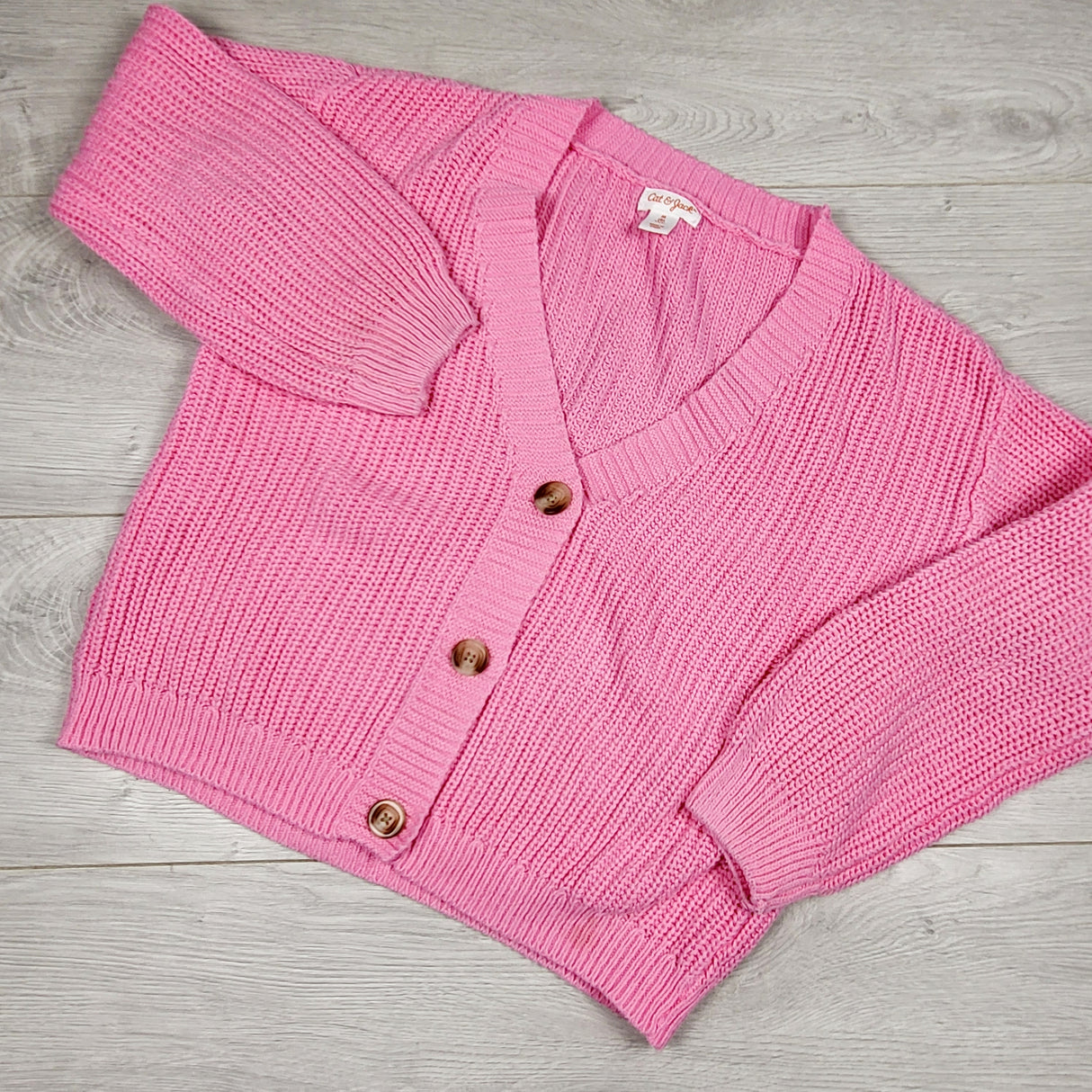 Cat and Jack pink cardigan sweater. Size 8