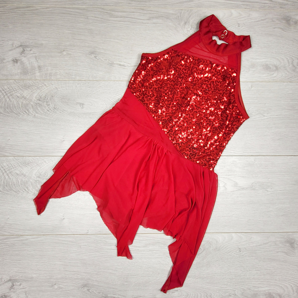Iffiel red sequin dance costume. Size 10
