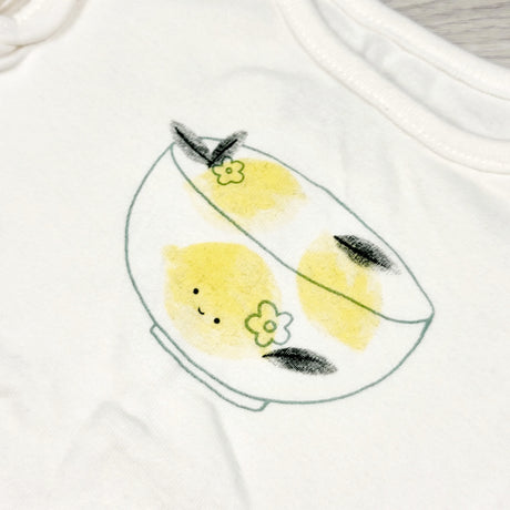 Carters white bodysuit with lemons. Size 6 months