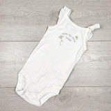 Child of Mine white "Enjoy the Little Things" tank bodysuit. Size 3-6 months