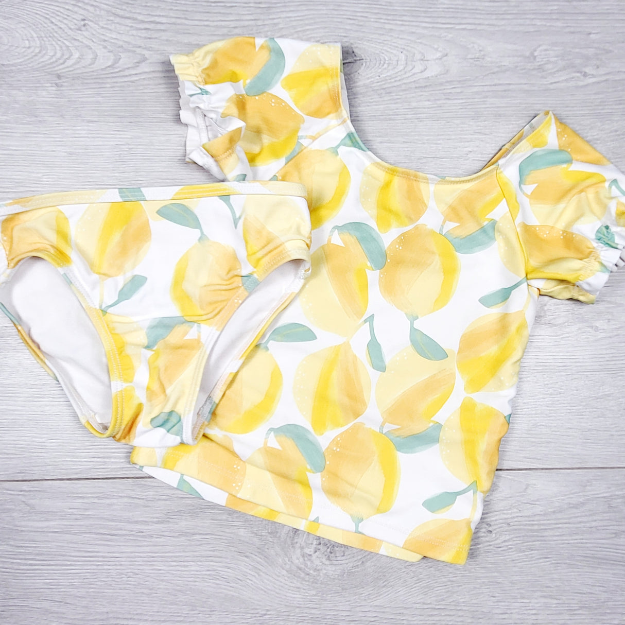 Just One You 2pc swimset with lemons. Size 3T