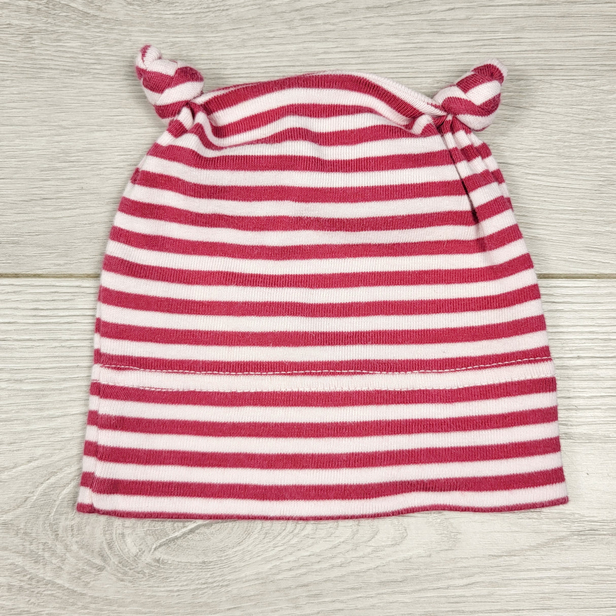 Gap pink striped double knotted hat. Newborn size