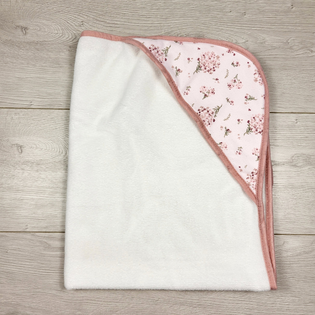 Floral print hooded towel
