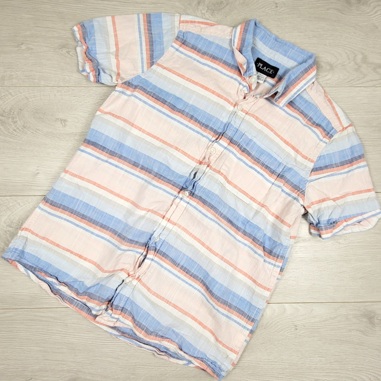 Children's Place striped button down shirt. Size 10/12