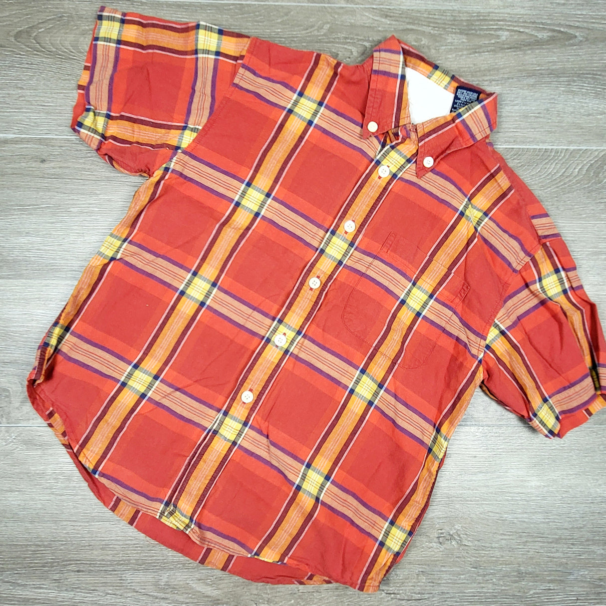 Gap red plaid button down shirt. Size 5/6