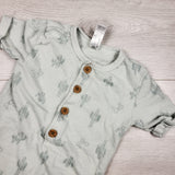 Modern Moments pale green cactus print romper. Size 24 months