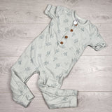 Modern Moments pale green cactus print romper. Size 24 months