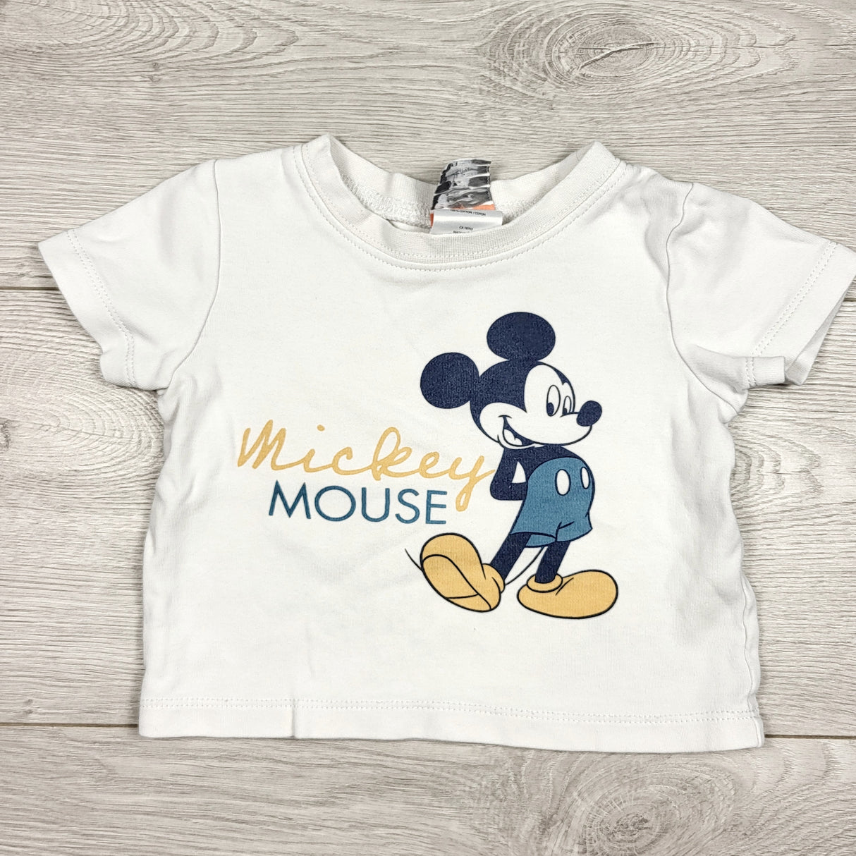 Disney white Mickey Mouse t-shirt. Size 12 months