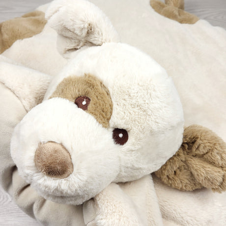 Bearington Baby Lil' Spot Beige Puppy Dog Plush Belly Blanket  (for tummy time)- sorry, no shipping