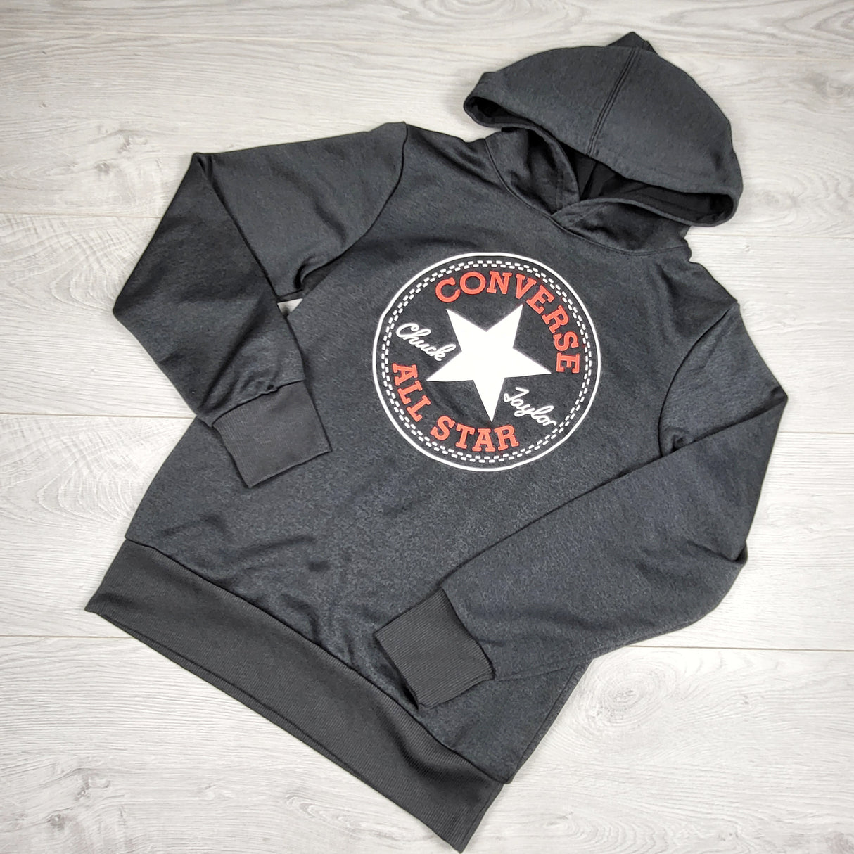 Converse dark grey pullover active hoodie. Size 10/12