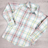 Carters pastel plaid button down shirt. Size 5T