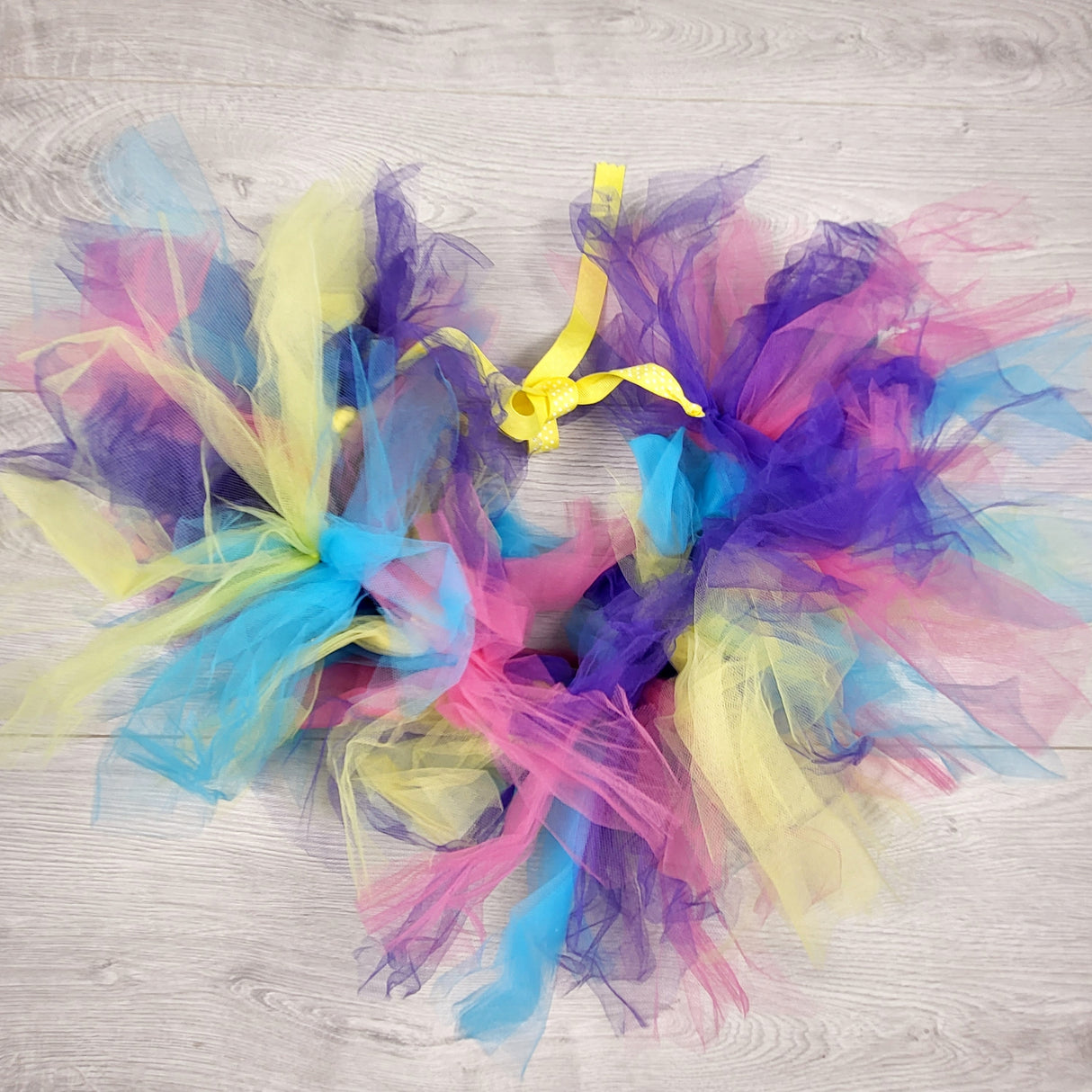 Handmade tutu skirt (ties with ribbon belt.) One size fits all (babies and small toddlers)