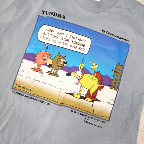 Blue Tundra Comics t-shirt. Youth size large