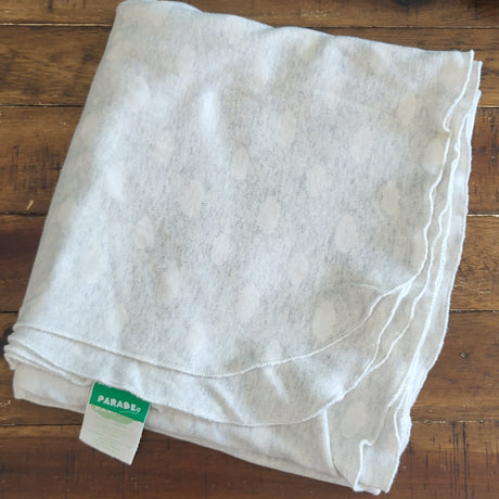 Parade grey polka dot organic cotton receiving blanket