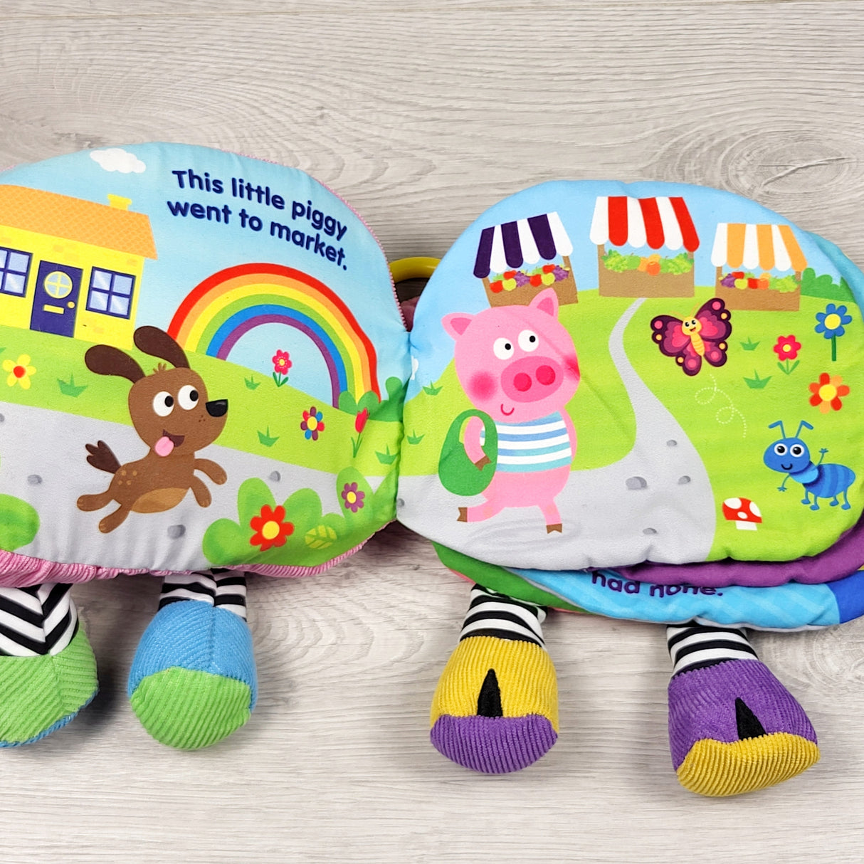 Pig shaped plush activity book