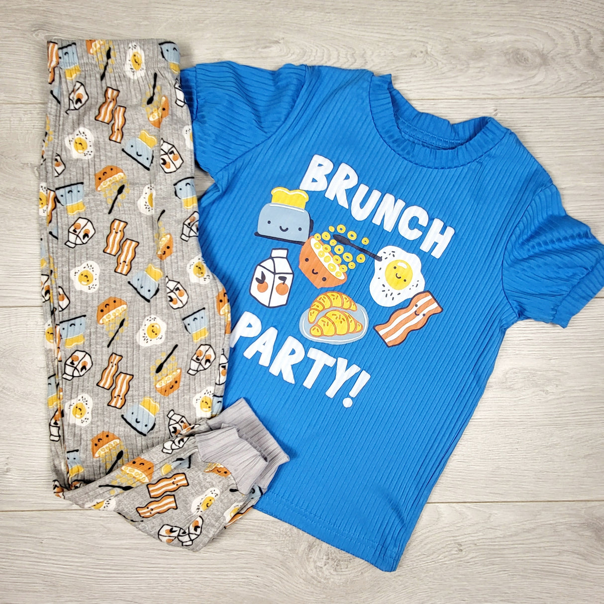 George 2pc ribbed "Brunch Party" PJs. Size 4T