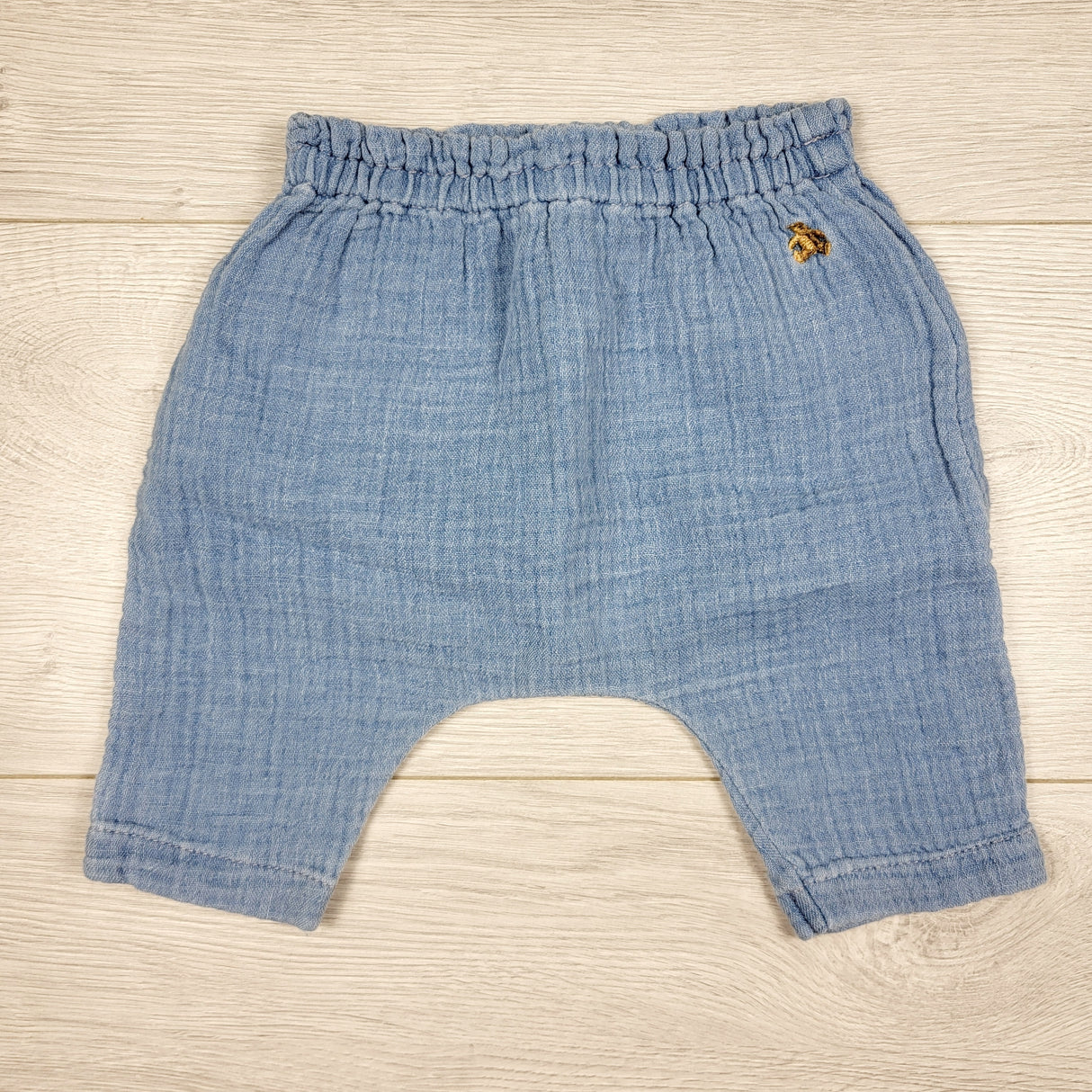 Gap blue muslin cotton pants. Size 0-3 months