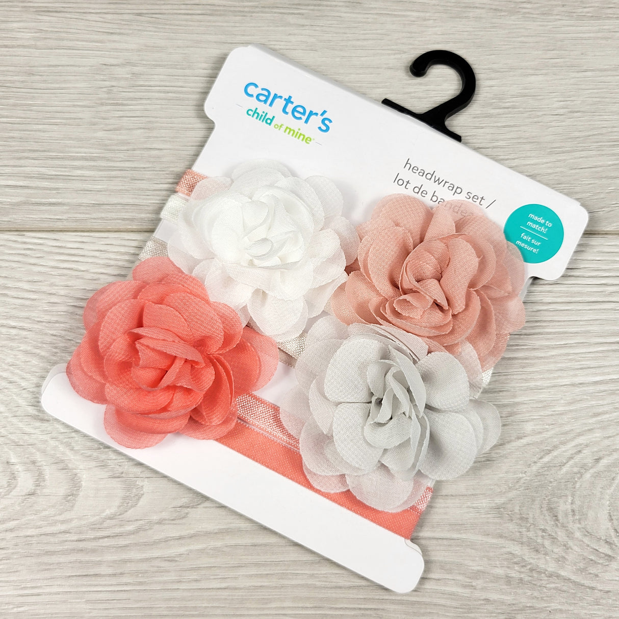 NEW - Carters 4pc floral headband set