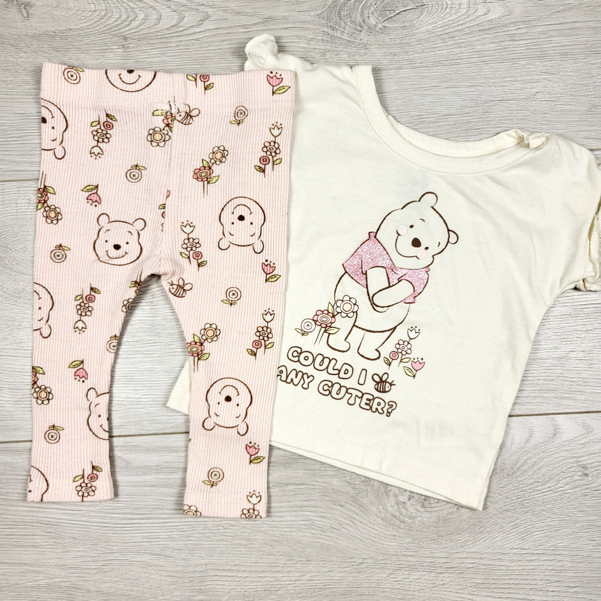 Disney Baby 2pc Winnie the Pooh set. Size 3-6 months