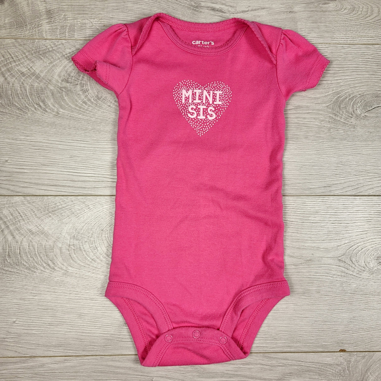 Child of Mine pink "Mini Sis" bodysuit. Size 12 months