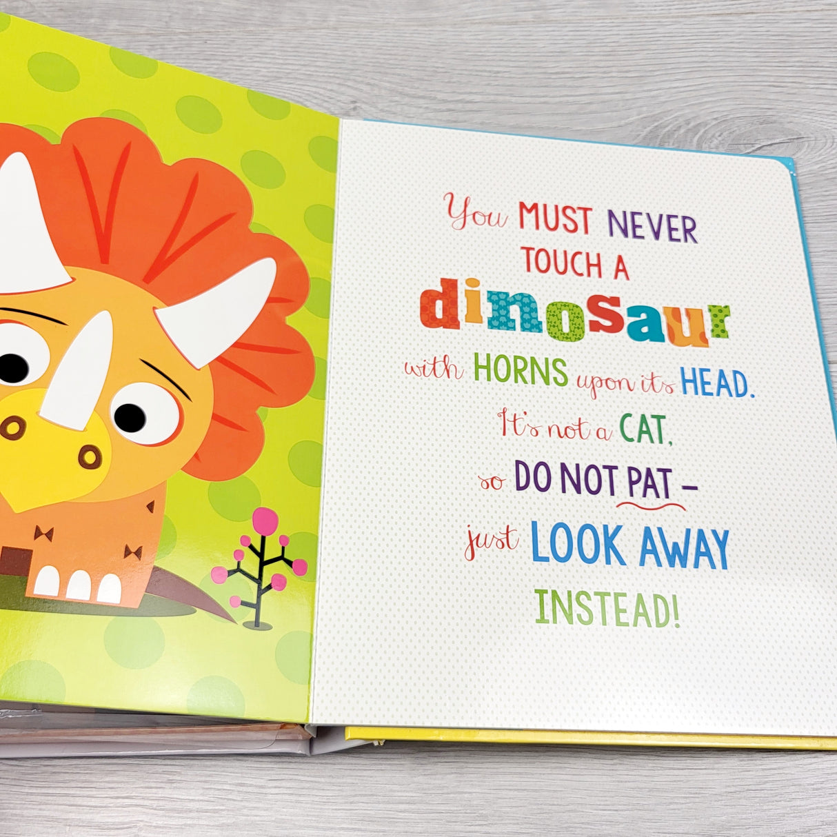 Never Touch a Dinosaur - book + playmat with figurines
