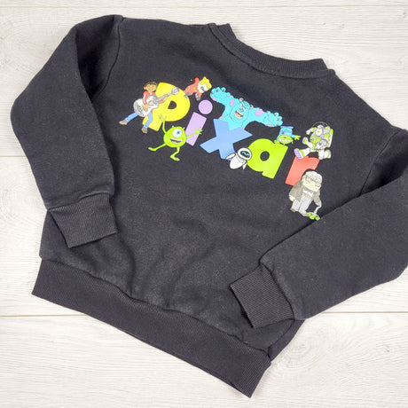 Black Pixar sweatshirt. Size 4T