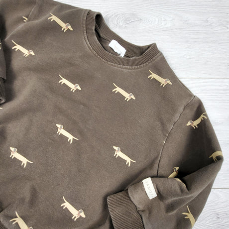 Jamie Kay brown crewneck sweatshirt with dogs. Size 4T