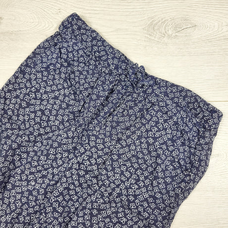 Joe navy butterfly print rayon pants. Size 4T