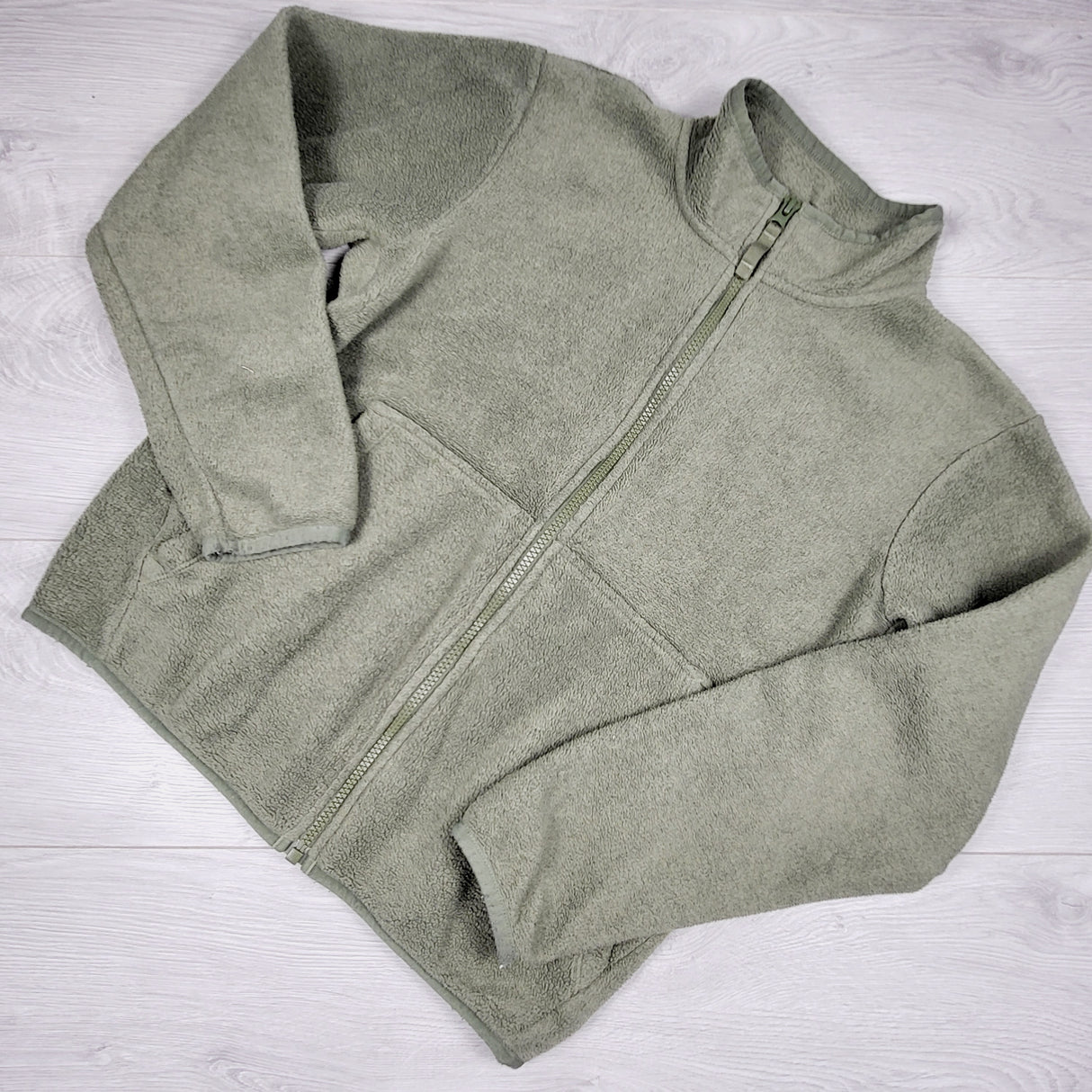 MEC green half zip fleece. Size 14