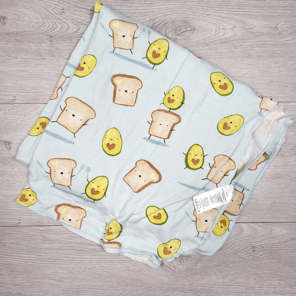 Angel Dear avocado toast bamboo swaddle