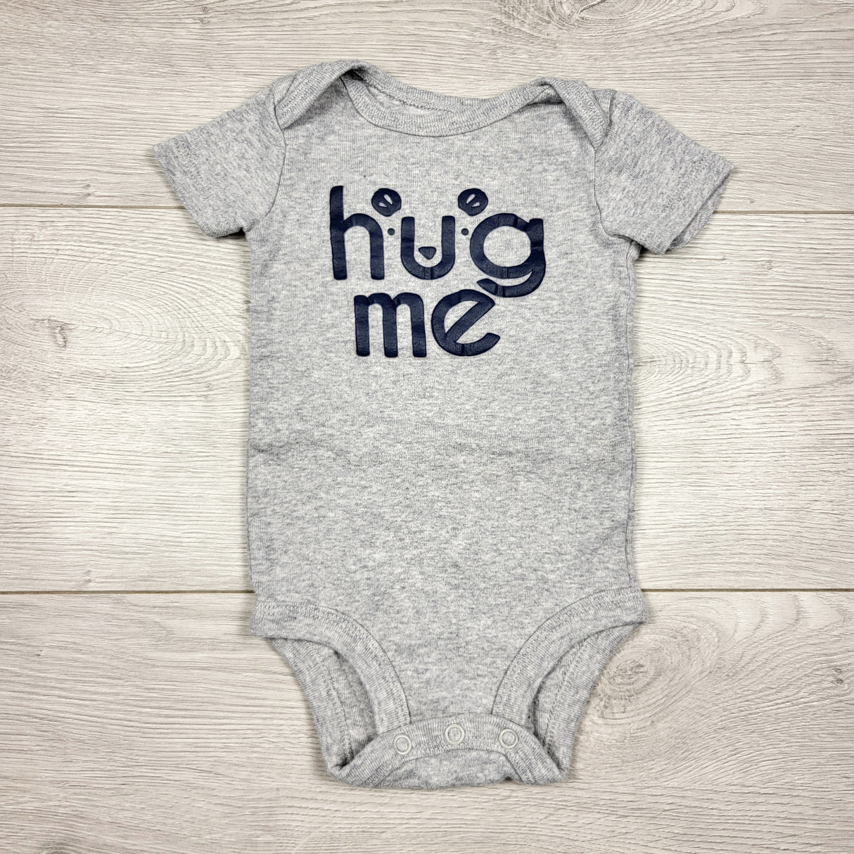 Child of Mine grey "Hug Me" bodysuit. Size 0-3 months