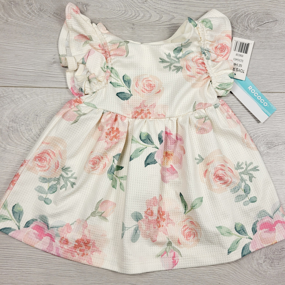NEW - Rococo floral print special occasion dress. Size 3-6 months