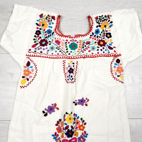 Floral embroidered Mexican style dress. Size 2T