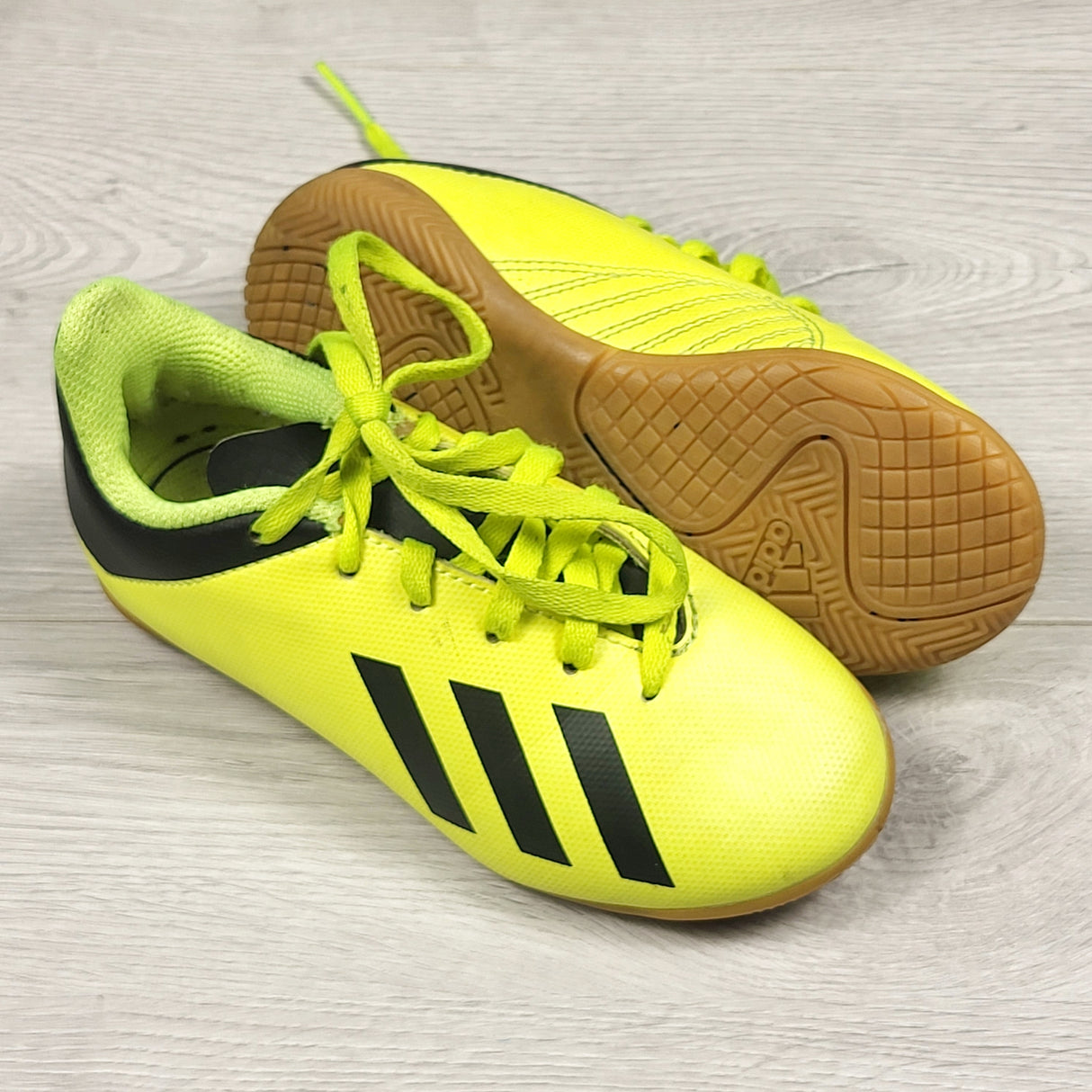 Adidas yellow X Tango indoor soccer shoes. Size 10.5