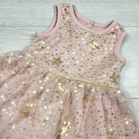 George pink and gold tulle dress with stars. Size 2T