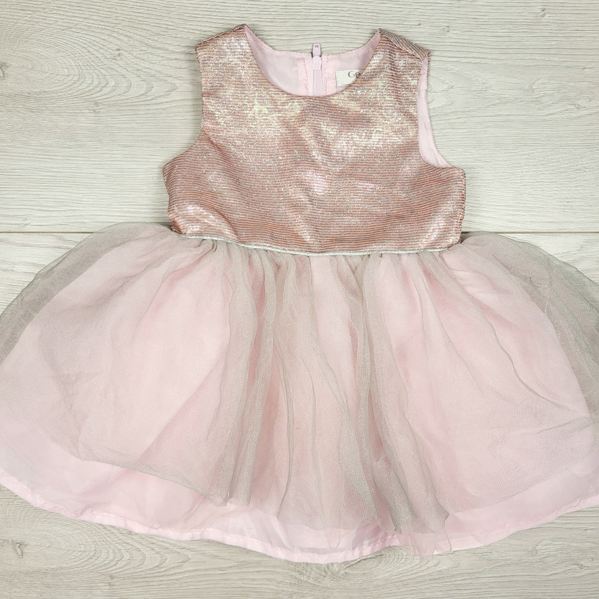 George pink sparkly special occasion dress. Size 6-12 months