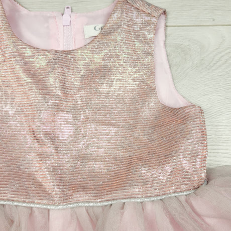 George pink sparkly special occasion dress. Size 6-12 months