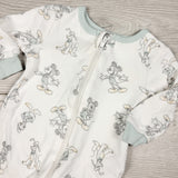 Disney white zippered sleeper with Disney characters. Newborn size