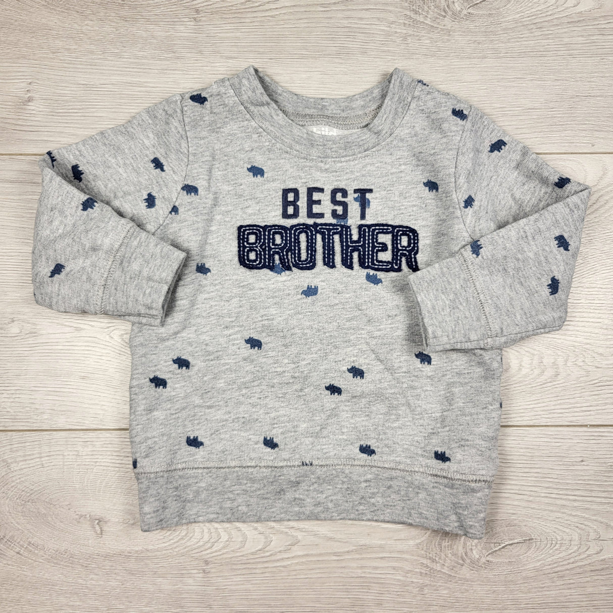 Child of Mine grey "Best Brother" sweatshirt. Size 6-9 months
