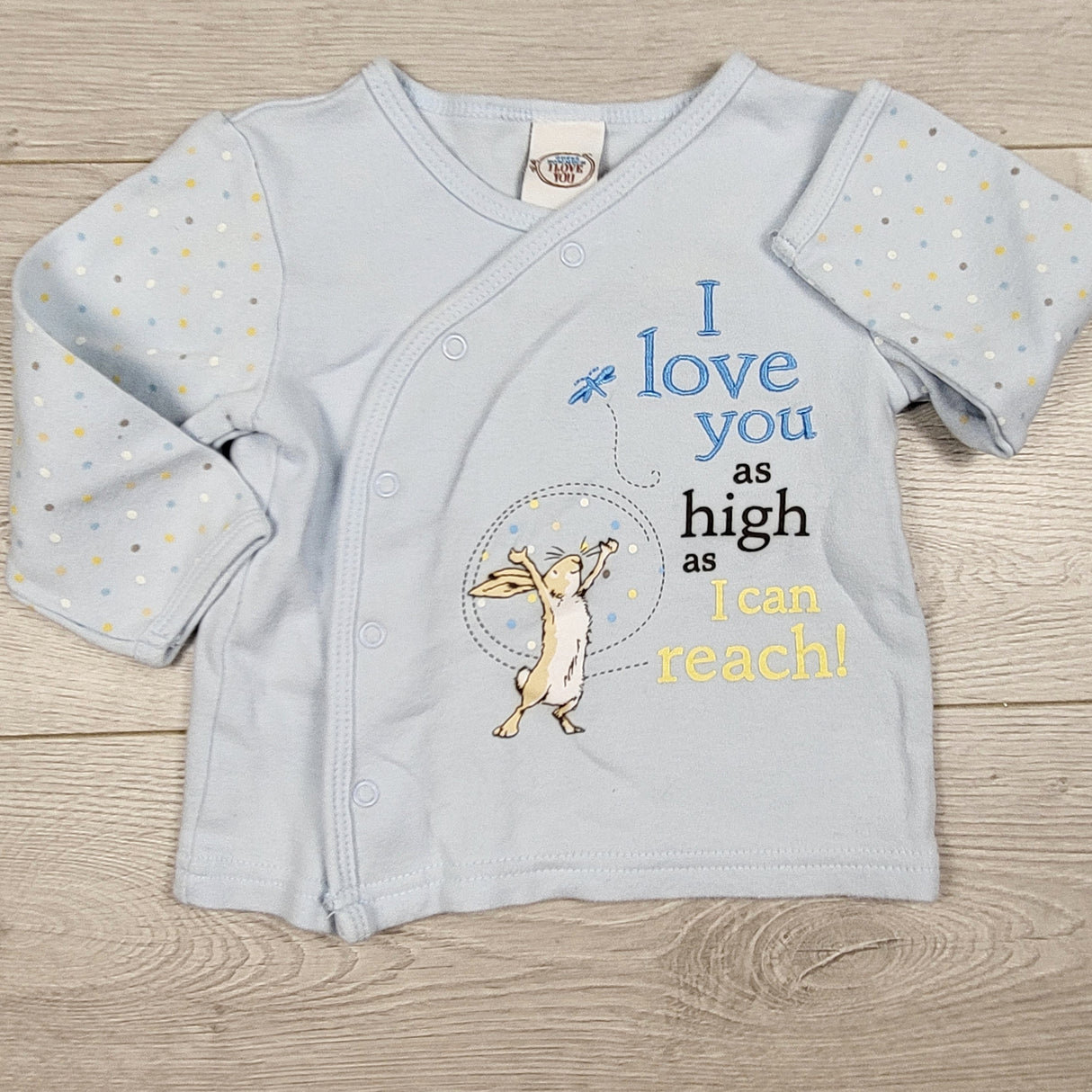 Blue Guess How Much I Love You top. Size 6 months