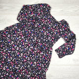 Carters navy floral print long sleeved dress. Size 4T
