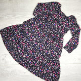 Carters navy floral print long sleeved dress. Size 4T