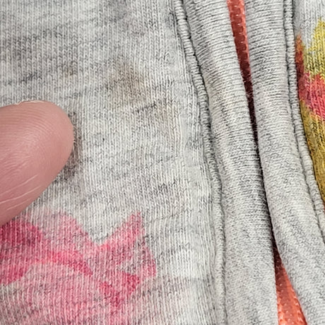 Bonds grey floral print wondersuit romper. Size 6-12 months - AS IS