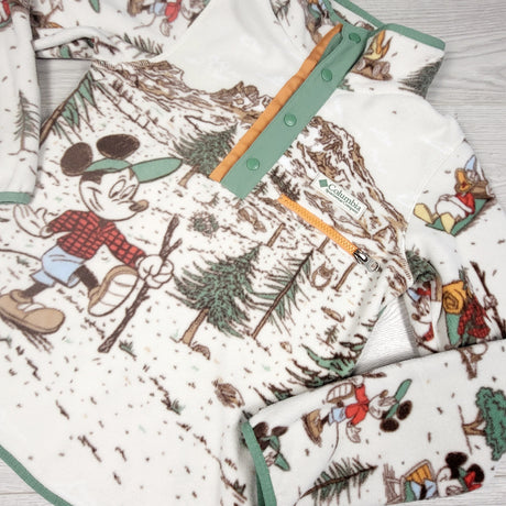 Columbia x Disney Mickey Mouse half snap fleece pullover. Size 10/12 - retailed for $150 new